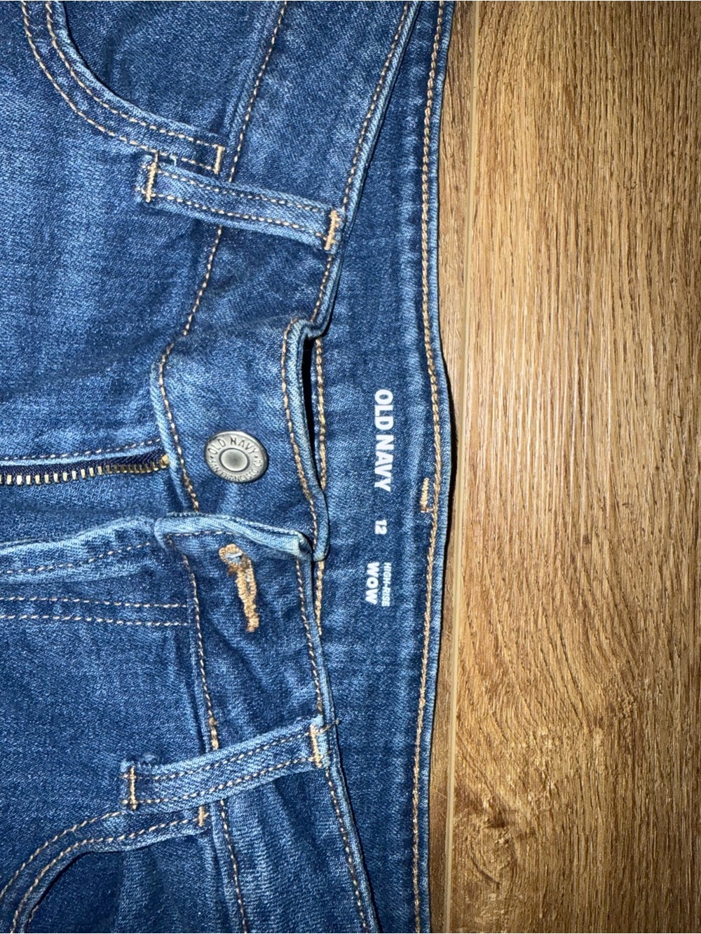 Old Navy Blue Denim Jeans with Contrast Stitching